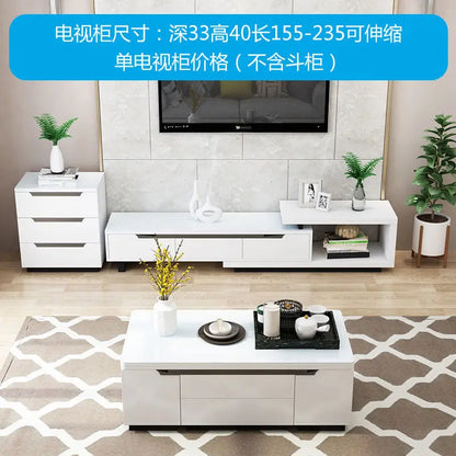 Tea table, dining table, multifunctional lifting and folding, simple modern living room, creative tempered glass coffee table