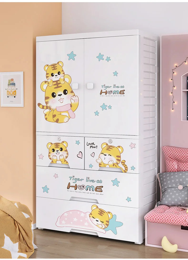 78 wide thickened plastic drawer storage cabinet, baby children's wardrobe, toys, multi-layer storage cabinet, chest of drawers