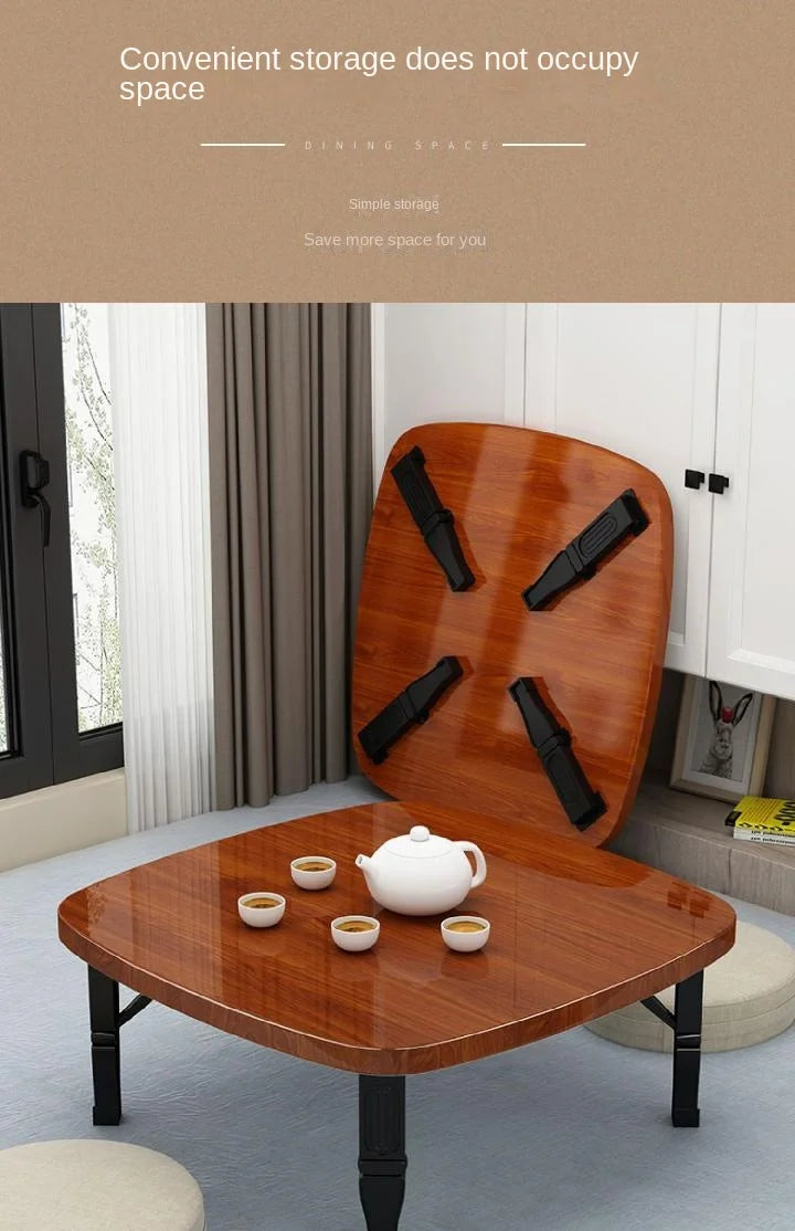 Furniture For Home Folding Household Small Tea Coffee Square Tables Simple Dining Carpet Tatami Bed Desk Balcony Computer Table