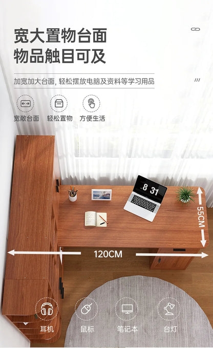 Rental table home bookshelf desk integrated desktop computer desk student study desk corner writing desk combination
