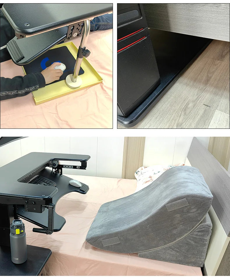 Cross bed computer desk, laptop desktop computer desk, bedside table, lifting table, lazy table, cockpit suspension bracket