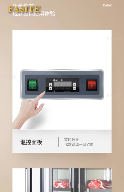 Plus freezer display cabinet, commercial meat beef cabinet, glass ice cream, standing freezer, beverage refrigerator