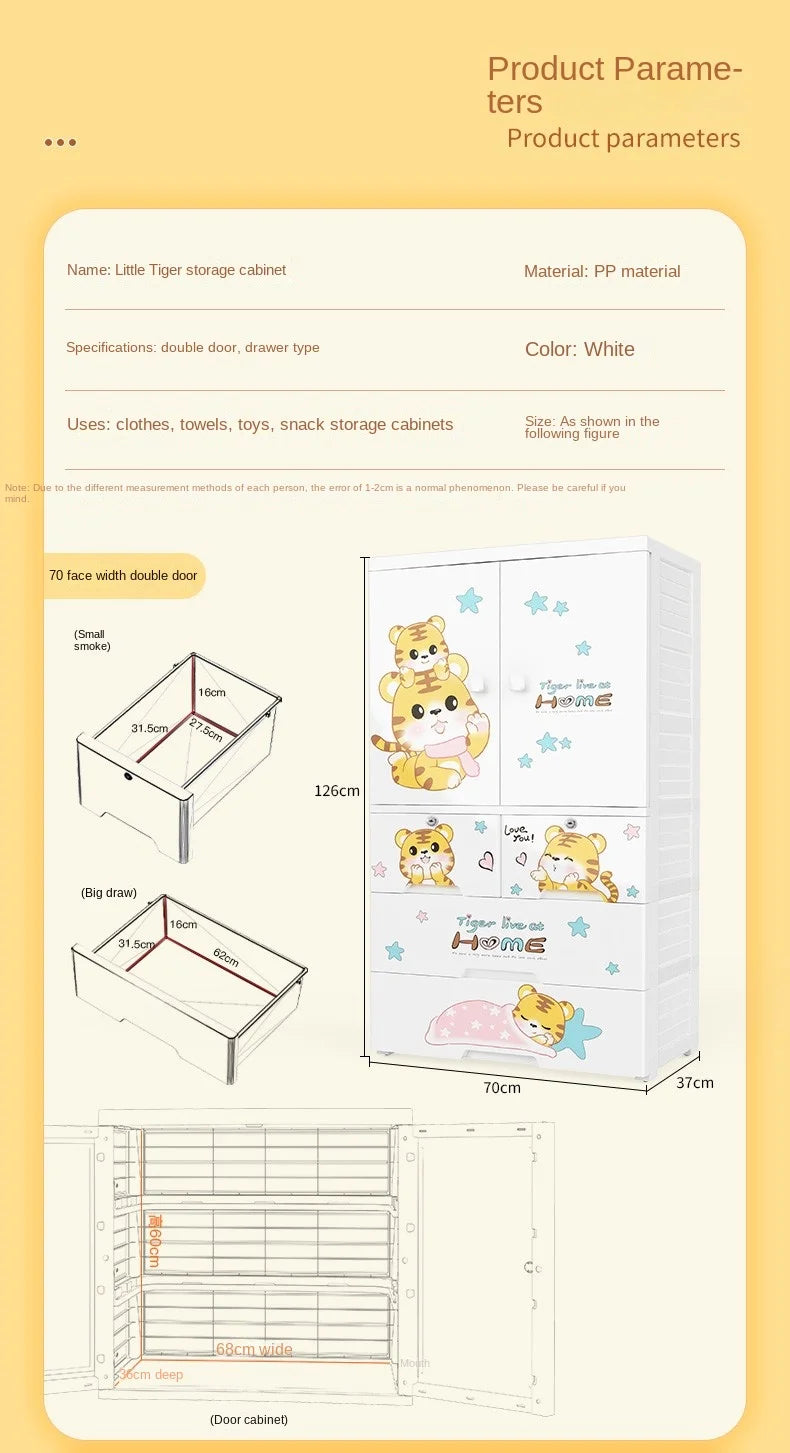78 wide thickened plastic drawer storage cabinet, baby children's wardrobe, toys, multi-layer storage cabinet, chest of drawers