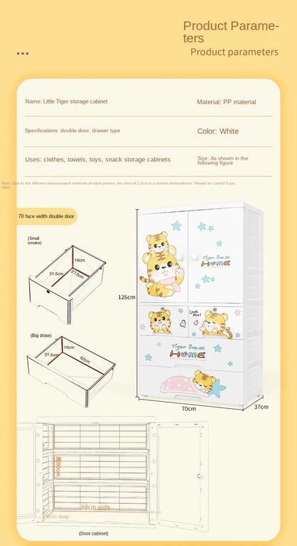 78 wide thickened plastic drawer storage cabinet, baby children's wardrobe, toys, multi-layer storage cabinet, chest of drawers