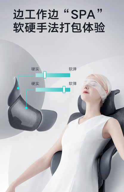 Black and white tone E3 three-zone waist protection ergonomic chair office computer chair