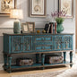 European-Style Solid Wood Console Table American Country Side Cabinet 1.6 M Side View Table Window Side Desk