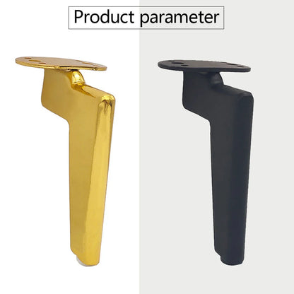 12-18cm 4pcs Furniture Legs Metal Black Gold Coffee Table Foot Sofa Desk Bed Dressers TV Bathroom Furniture Replacement Foot