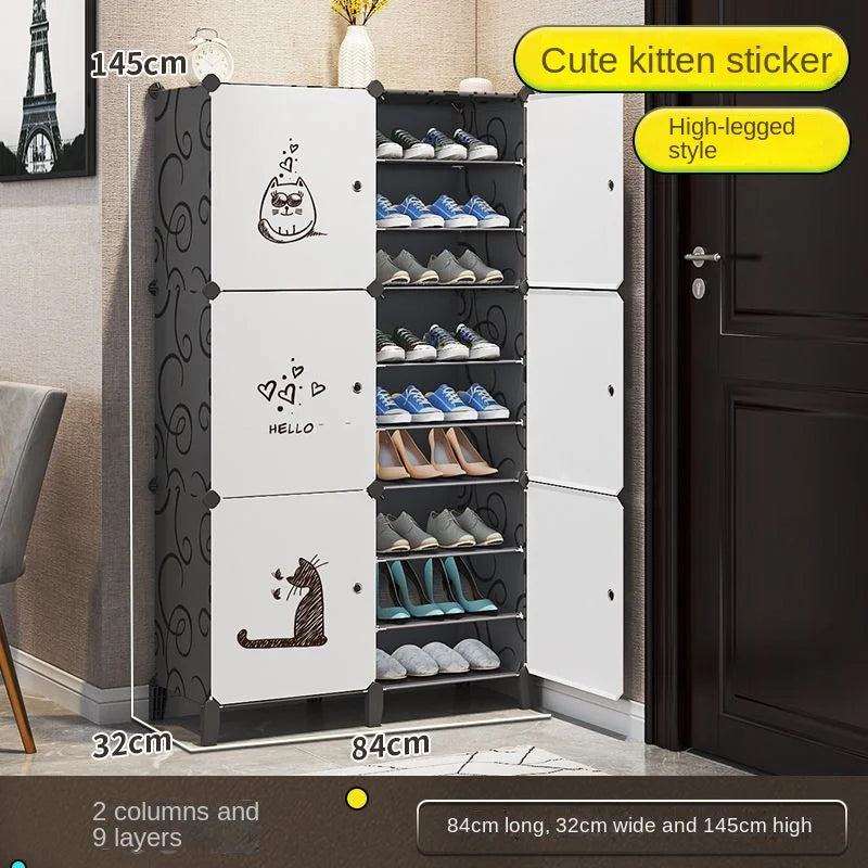 Modern Home Furniture Shoe Rack Cabinets Storage Organizers For Room Cupboard Hallway Entrance Shelf Shoes Layers Dustproof