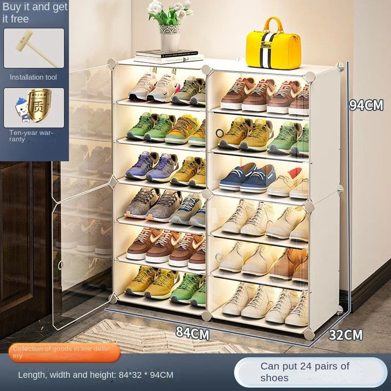 Shoerack Cabinet Shoe Rack Storage Organizer Shelf Shoes Entrance Hallway Furniture Cupboards Splicing Dustproof Transparent Box
