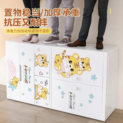 78 wide thickened plastic drawer storage cabinet, baby children's wardrobe, toys, multi-layer storage cabinet, chest of drawers