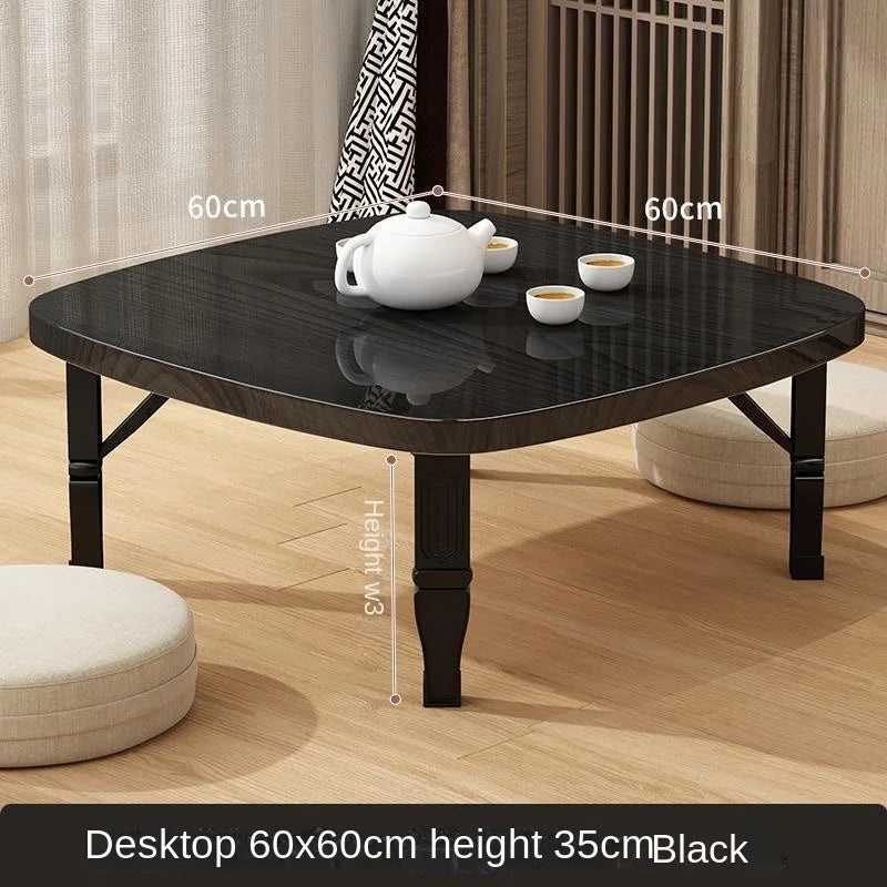 Furniture For Home Folding Household Small Tea Coffee Square Tables Simple Dining Carpet Tatami Bed Desk Balcony Computer Table