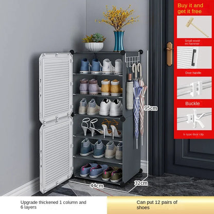 Shoe Rack Storage Cabinet Simple Household Small Entrance Modern Dormitory Home Furniture Living Room Shoes Organizer Cupboards