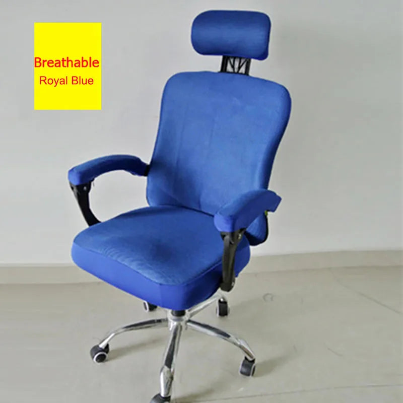 3pcs/lot Office Chair Covers Stretch Spandex Computer Swivel Chair Seat Covers Armrest Gaming Chair Cover Split Chair Slipcovers