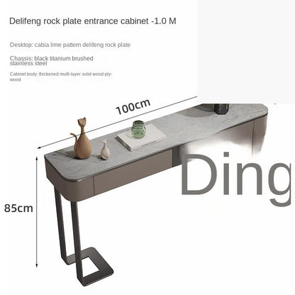 Light Luxury Console Tables Simple Modern Living Room Entrance Side View Table High-End Natural Marble Entrance Cabinet