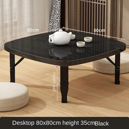 Furniture For Home Folding Household Small Tea Coffee Square Tables Simple Dining Carpet Tatami Bed Desk Balcony Computer Table