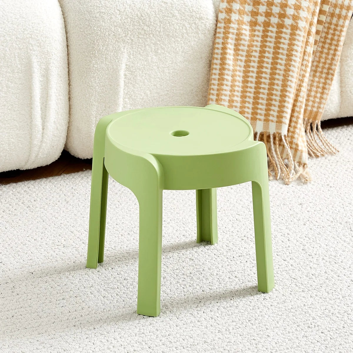 Dining Chairs Thickening Backrest Nordic Chair Plastic Stool Rotundity Stackable Modern Furniture Nordic Chair