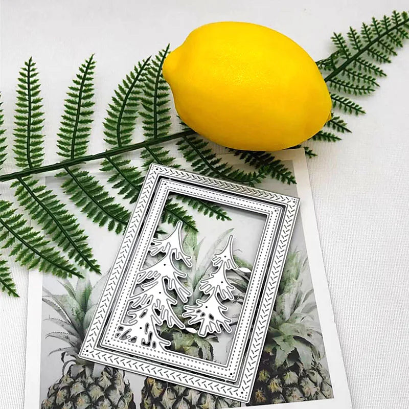 New Hot Selling Christmas Rectangle Frame Series Metal Cutting Die Scrap Book Stamps/photo Albums Decorative Embossed Diy Handma