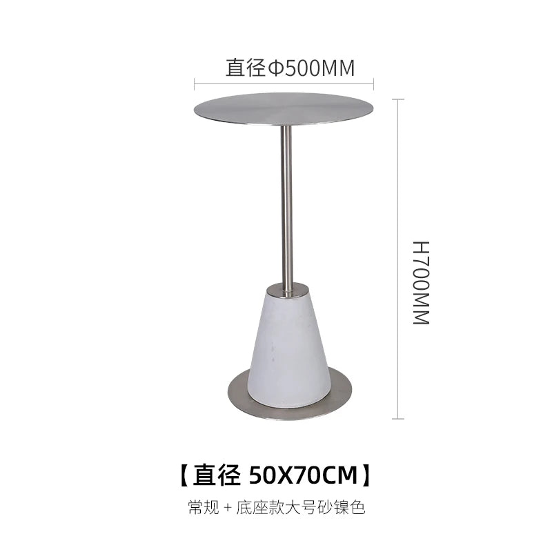 Milk Tea Shop Cement Side Table Simple Modern Concrete Side Table Designer Living Room Nordic Heytea Coffee Shop Round Table