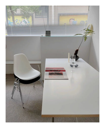 DPstudio vintage simple desk, stainless steel rectangular dining table, blogger, same conference table Bauhaus