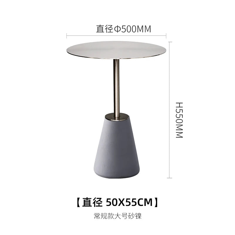 Milk Tea Shop Cement Side Table Simple Modern Concrete Side Table Designer Living Room Nordic Heytea Coffee Shop Round Table