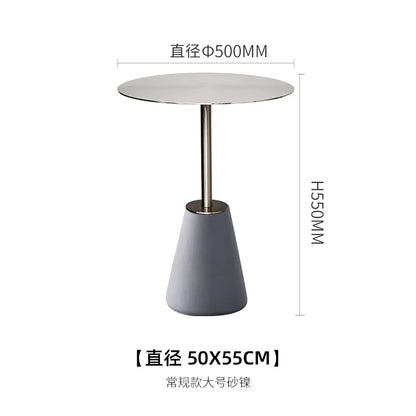 Milk Tea Shop Cement Side Table Simple Modern Concrete Side Table Designer Living Room Nordic Heytea Coffee Shop Round Table