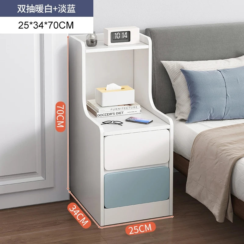 Bedside table, simple modern small ultra narrow storage cabinet, simple bedside storage rack