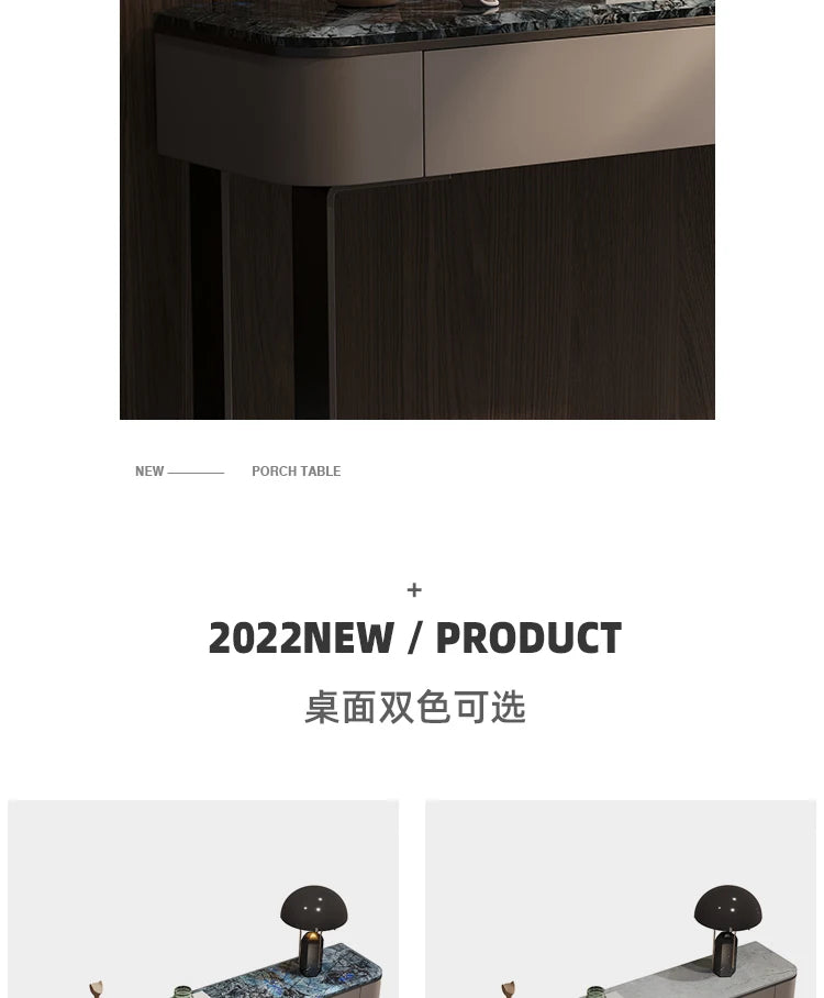 Light Luxury Console Tables Simple Modern Living Room Entrance Side View Table High-End Natural Marble Entrance Cabinet
