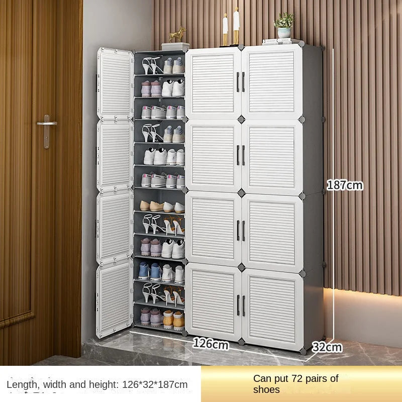 Modern Household Multilayer Plastics Shoe Rack Hallway Cabinets For Living Room Dustproof Storage Shelves Home Bedroom Furniture
