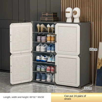 Modern Household Multilayer Plastics Shoe Rack Hallway Cabinets For Living Room Dustproof Storage Shelves Home Bedroom Furniture