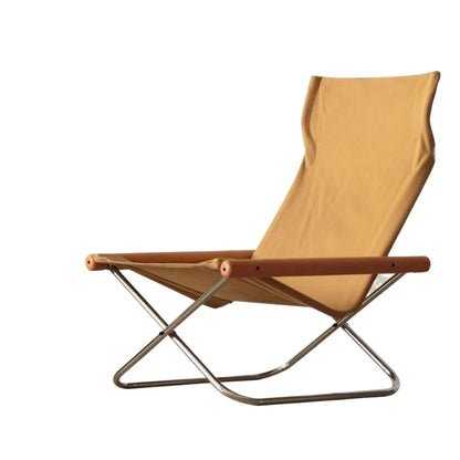 Nordic Balcony Folding Chair Casual Lazy Home Recliner Japanese-Style Lunch Break Folding Outdoor Canvas Graden Backrest Stool