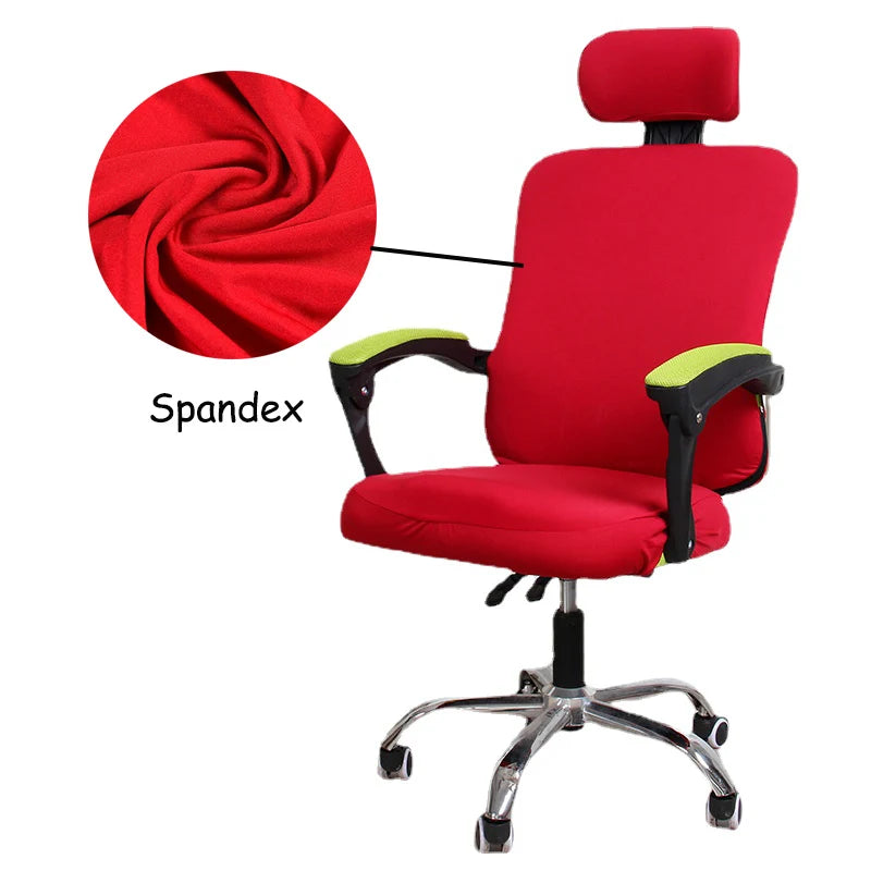 3pcs/lot Office Chair Covers Stretch Spandex Computer Swivel Chair Seat Covers Armrest Gaming Chair Cover Split Chair Slipcovers