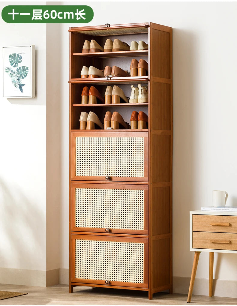 Wooden Horse Man Shoe Rack Shoe Cabinet Home Door outside Simple Storage Dormitory Economical Indoor Beautiful Bedroom Dustproof