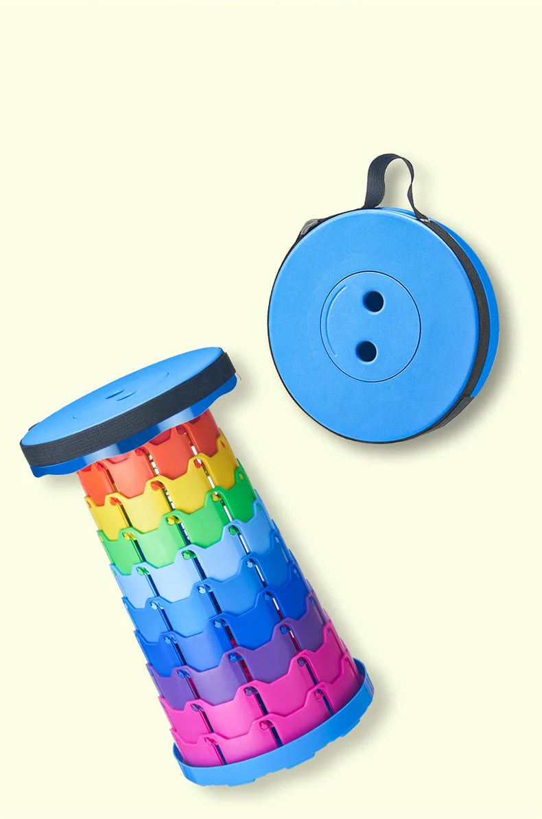 Portable Folding Stool Lightweight Plastic Subway Queuing Chair And Outdoor Camping Fishing with Carry Bag Telescopic Stool