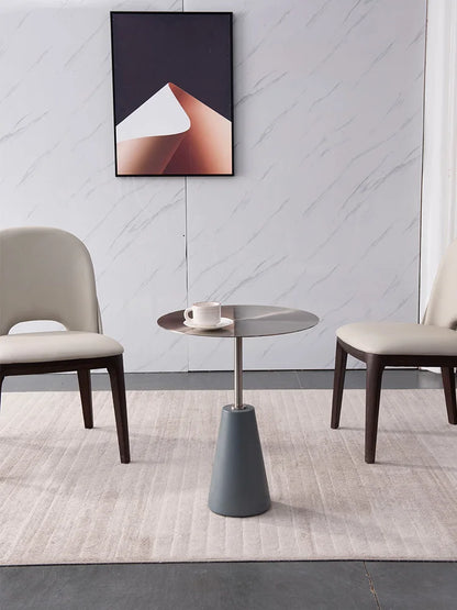 Milk Tea Shop Cement Side Table Simple Modern Concrete Side Table Designer Living Room Nordic Heytea Coffee Shop Round Table