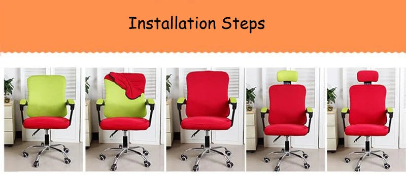 3pcs/lot Office Chair Covers Stretch Spandex Computer Swivel Chair Seat Covers Armrest Gaming Chair Cover Split Chair Slipcovers