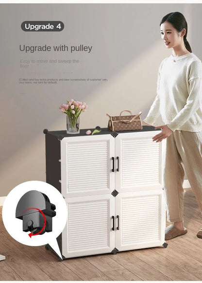 Modern Household Multilayer Plastics Shoe Rack Hallway Cabinets For Living Room Dustproof Storage Shelves Home Bedroom Furniture