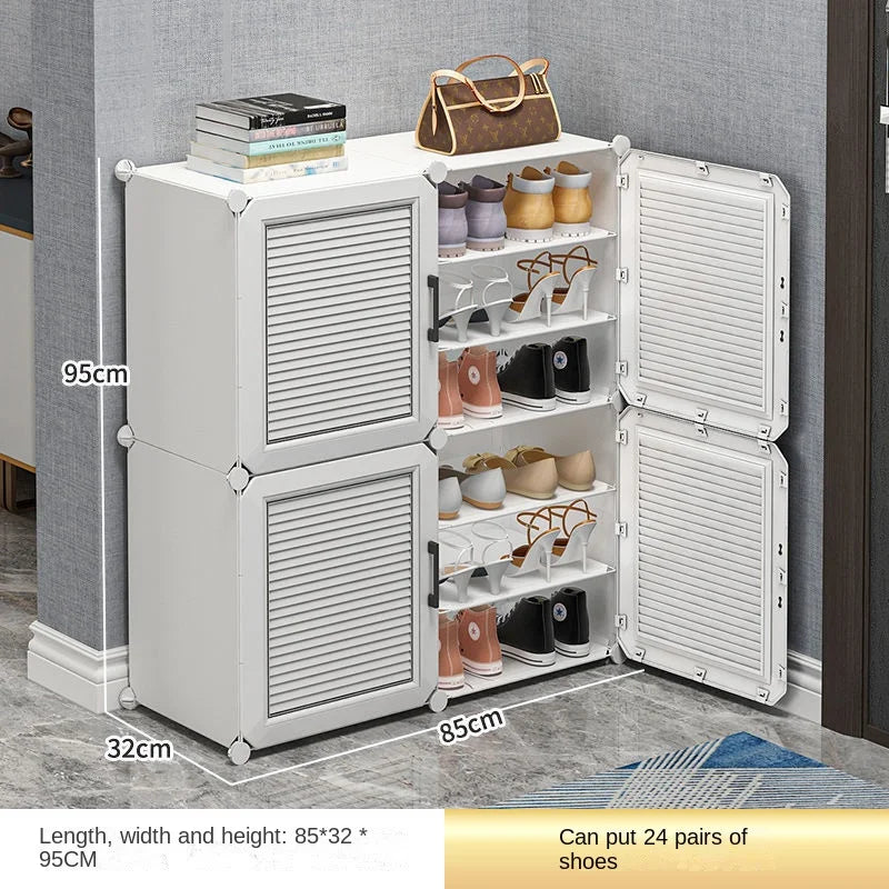 Modern Household Multilayer Plastics Shoe Rack Hallway Cabinets For Living Room Dustproof Storage Shelves Home Bedroom Furniture