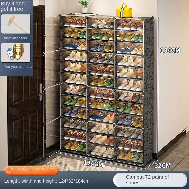 Shoerack Cabinet Shoe Rack Storage Organizer Shelf Shoes Entrance Hallway Furniture Cupboards Splicing Dustproof Transparent Box
