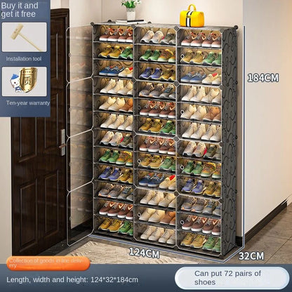 Shoerack Cabinet Shoe Rack Storage Organizer Shelf Shoes Entrance Hallway Furniture Cupboards Splicing Dustproof Transparent Box