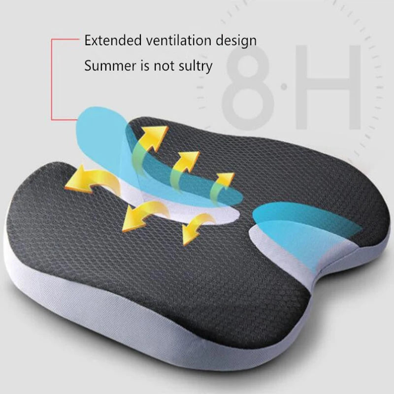 Cushion Non-Slip Orthopedic Memory Foam Coccyx Cushion For Tailbone Sciatica Pain Relief Comfort Office Chair Car Breathable Pad