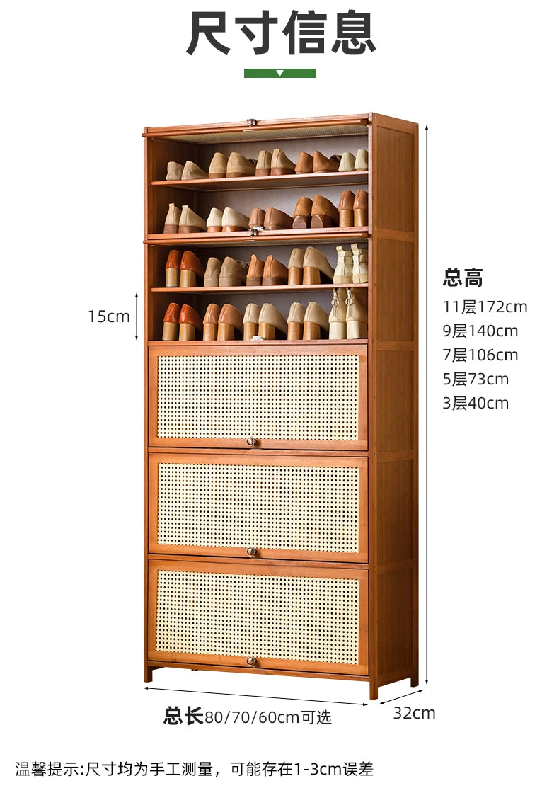 Wooden Horse Man Shoe Rack Shoe Cabinet Home Door outside Simple Storage Dormitory Economical Indoor Beautiful Bedroom Dustproof