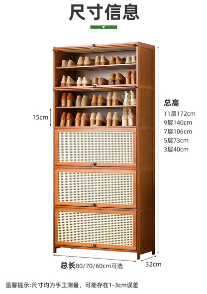 Wooden Horse Man Shoe Rack Shoe Cabinet Home Door outside Simple Storage Dormitory Economical Indoor Beautiful Bedroom Dustproof