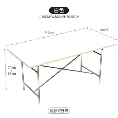 DPstudio vintage simple desk, stainless steel rectangular dining table, blogger, same conference table Bauhaus