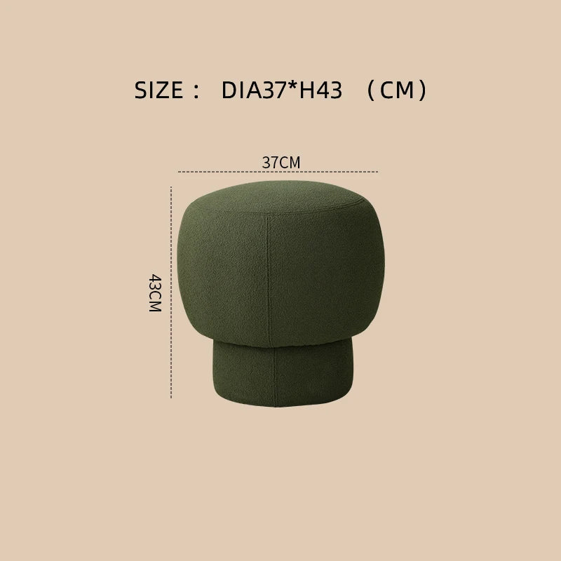 Nordic Furniture, Living Room Sofa Stools, Bedroom Dressing Stool, Porch Shoe Changing Stool, Circular Mobile Seat,Leisure Chair