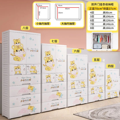 78 wide thickened plastic drawer storage cabinet, baby children's wardrobe, toys, multi-layer storage cabinet, chest of drawers