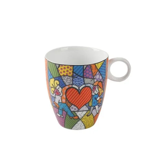 German Blue Cat European Creative Mini Ceramic Coffee Cup Tea Cups and Saucer Sets  Coffee Cup  Cute Cup  Teacup Mug