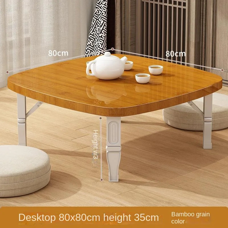Furniture For Home Folding Household Small Tea Coffee Square Tables Simple Dining Carpet Tatami Bed Desk Balcony Computer Table