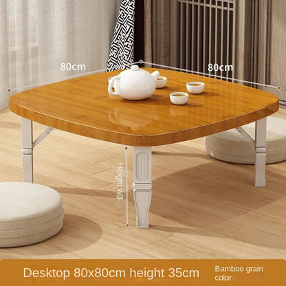 Furniture For Home Folding Household Small Tea Coffee Square Tables Simple Dining Carpet Tatami Bed Desk Balcony Computer Table