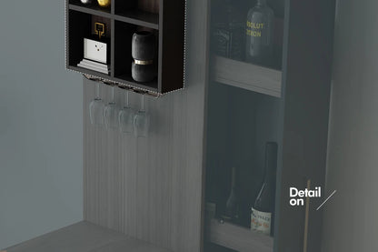Pqf Retractable Bar Table against the Wall Family Living Room Partition Integrated
