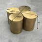 Fresh Four-Leaf Clover Tea Table Tear Drop Coffee Table Brushed Bronze Craft Adler Shaped Sofa Side Table